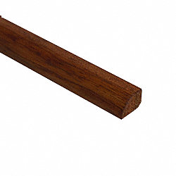 Prefinished Copper Hevea Hardwood 1/2 in thick x .75 in wide x 78 in Length Shoe Molding